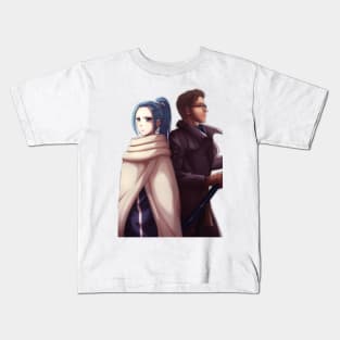 The princess and the warrior. Kids T-Shirt